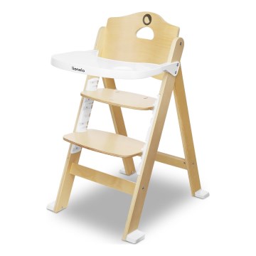 Lionelo - Seggiolone da pranzo 3 in 1 per bambini FLORIS White Natural
