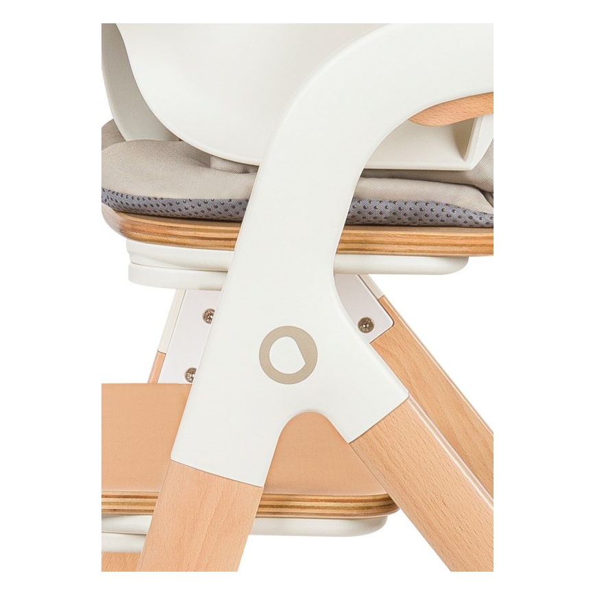 Lionelo - Seggiolone da pranzo 3 in 1 per bambini MEGAN Legno bianco