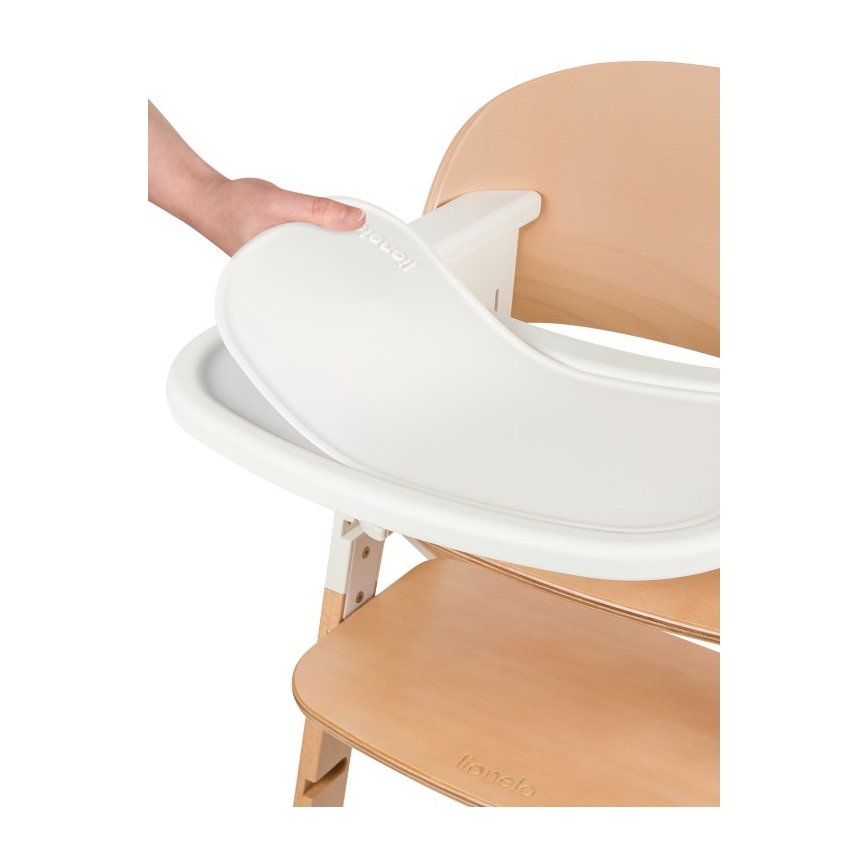 Lionelo - Seggiolone da pranzo 3 in 1 per bambini MEGAN Legno bianco