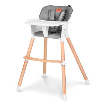Lionelo - Seggiolone da pranzo per bambini 2 in 1 KOEN Grey Stone