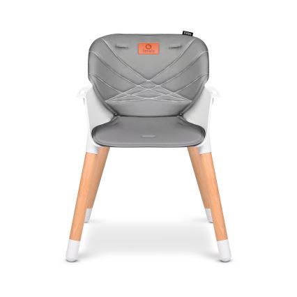 Lionelo - Seggiolone da pranzo per bambini 2 in 1 KOEN Grey Stone