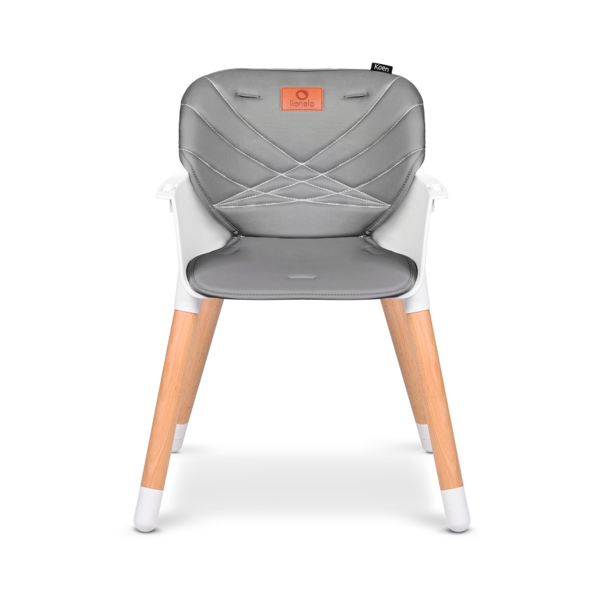 Lionelo - Seggiolone da pranzo per bambini 2 in 1 KOEN Grey Stone