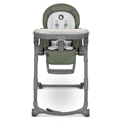 Lionelo - Seggiolone da pranzo per bambini CORA PLUS Verde oliva