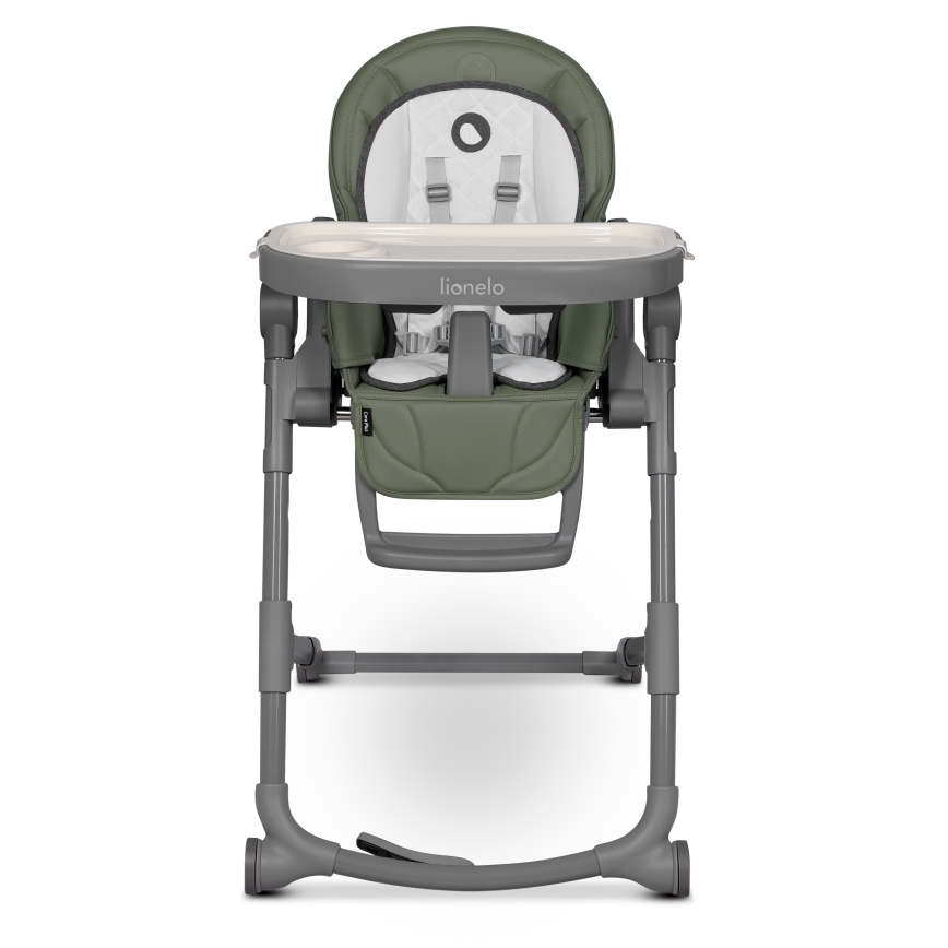 Lionelo - Seggiolone da pranzo per bambini CORA PLUS Verde oliva