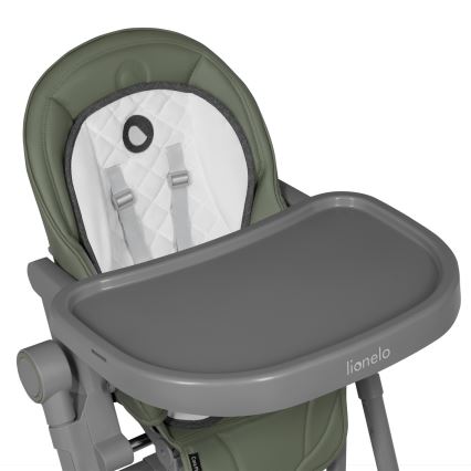 Lionelo - Seggiolone da pranzo per bambini CORA PLUS Verde oliva