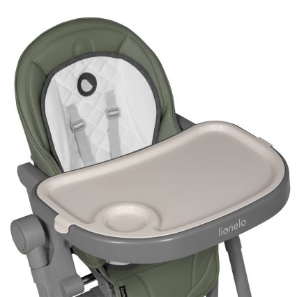 Lionelo - Seggiolone da pranzo per bambini CORA PLUS Verde oliva