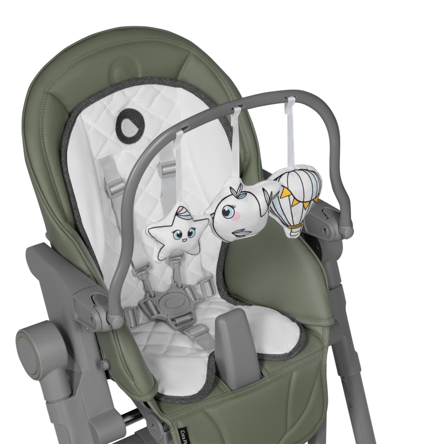 Lionelo - Seggiolone da pranzo per bambini CORA PLUS Verde oliva