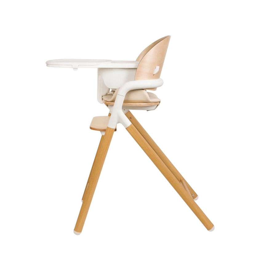 Lionelo - Seggiolone per bambini 3 in 1 CELIA White Natural Wood