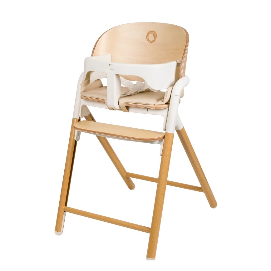 Lionelo - Seggiolone per bambini 3 in 1 CELIA White Natural Wood
