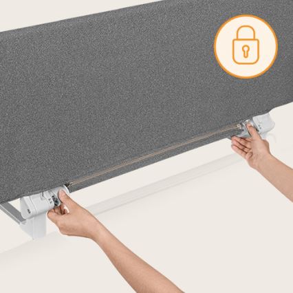 Lionelo - Sponda di sicurezza per letto LORA XL grigio scuro