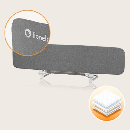 Lionelo - Sponda di sicurezza per letto LORA XL grigio scuro