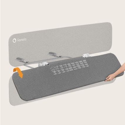 Lionelo - Sponda di sicurezza per letto LORA XL grigio scuro