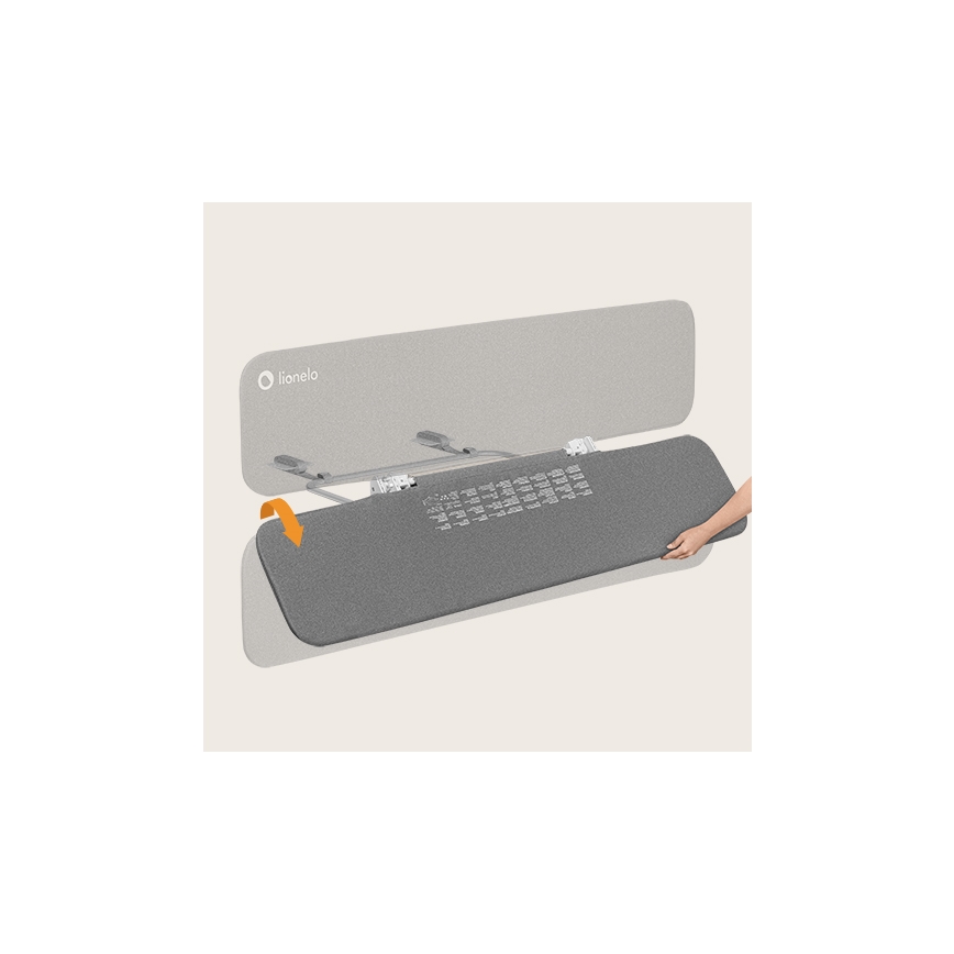 Lionelo - Sponda di sicurezza per letto LORA XL grigio scuro