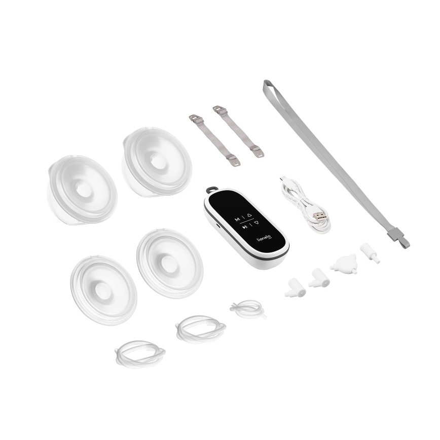 Lionelo - Tiralatte elettrico ricaricabile doppio TWEE FREE 5V 1500 mAh 150 ml