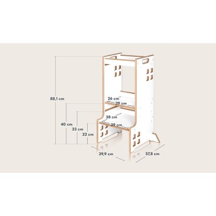 Lionelo - Torre di apprendimento CASS Bianca