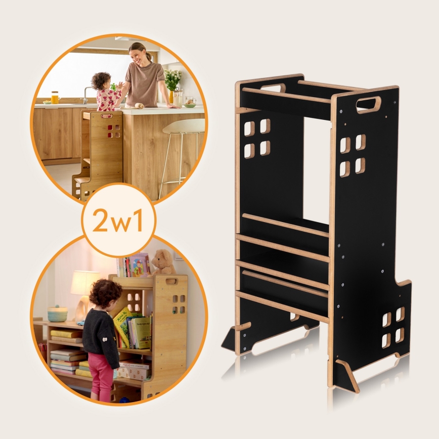 Lionelo - Torre di apprendimento CASS Nero Onice