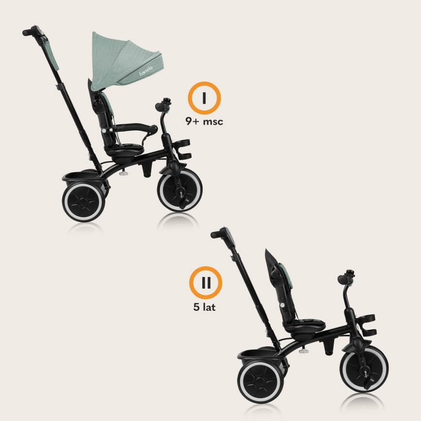 Lionelo - Triciclo per bambini BERRY Green Forest