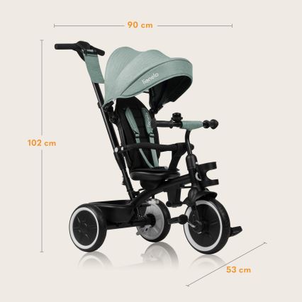 Lionelo - Triciclo per bambini BERRY Green Forest