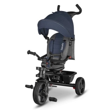 Lionelo - Triciclo per bambini HAARI blu scuro/grigio