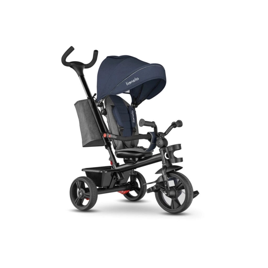 Lionelo - Triciclo per bambini HAARI blu scuro/grigio