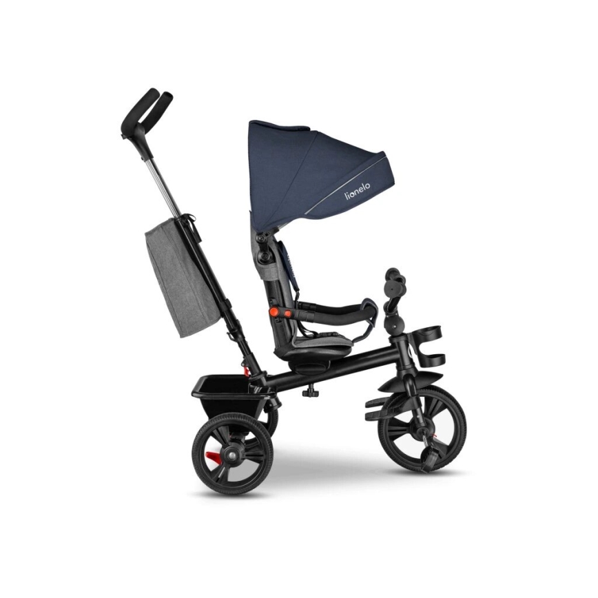 Lionelo - Triciclo per bambini HAARI blu scuro/grigio