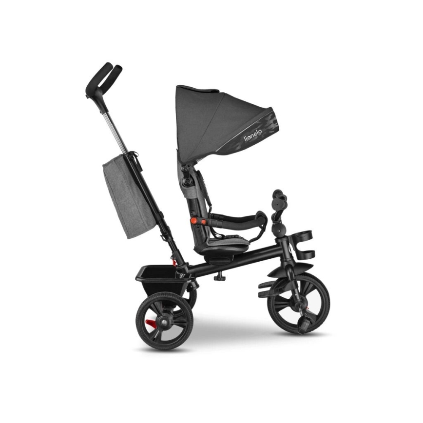 Lionelo - Triciclo per bambini HAARI grigio/nero