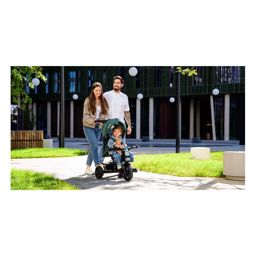 Lionelo - Triciclo per bambini HAARI verde/nero