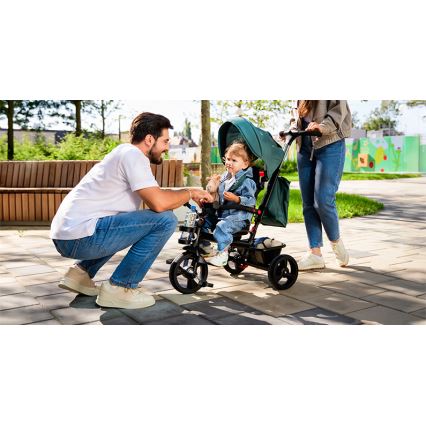 Lionelo - Triciclo per bambini HAARI verde/nero