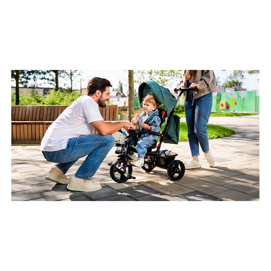 Lionelo - Triciclo per bambini HAARI verde/nero