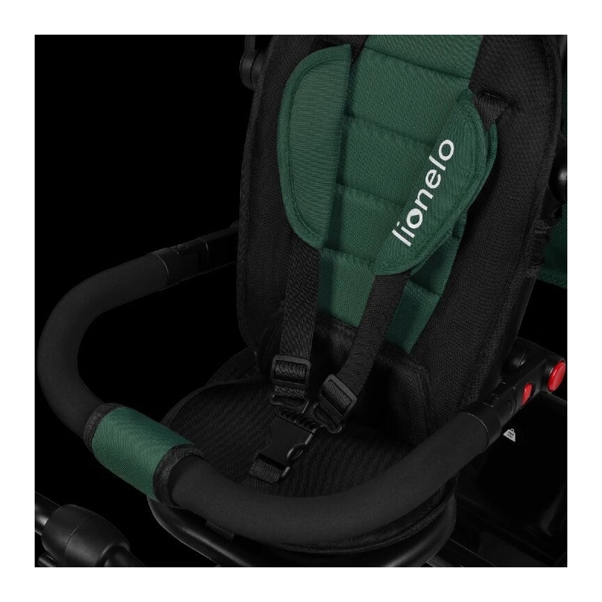 Lionelo - Triciclo per bambini HAARI verde/nero