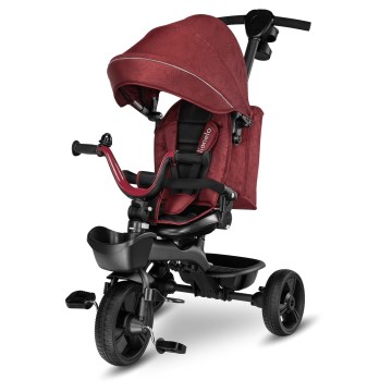 Lionelo - Triciclo per bambini KORI Rosso borgogna