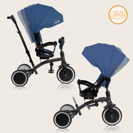 Lionelo - Triciclo per bambini TRIS PLUS Blu Denim