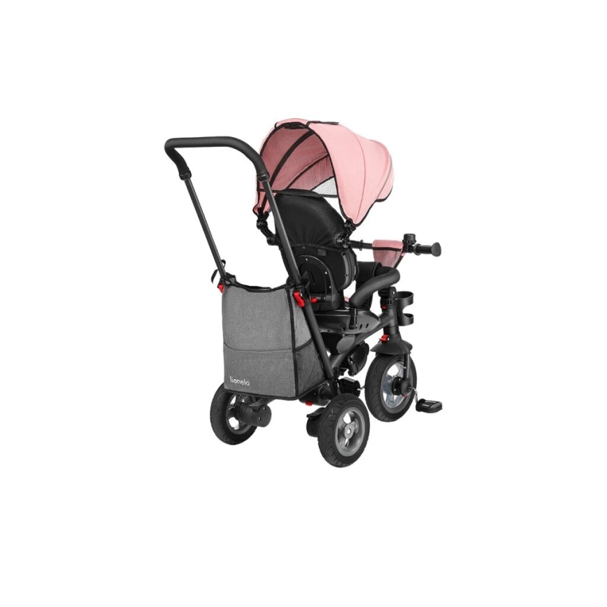 Lionelo - Triciclo per bambini TRIS rosa/grigio