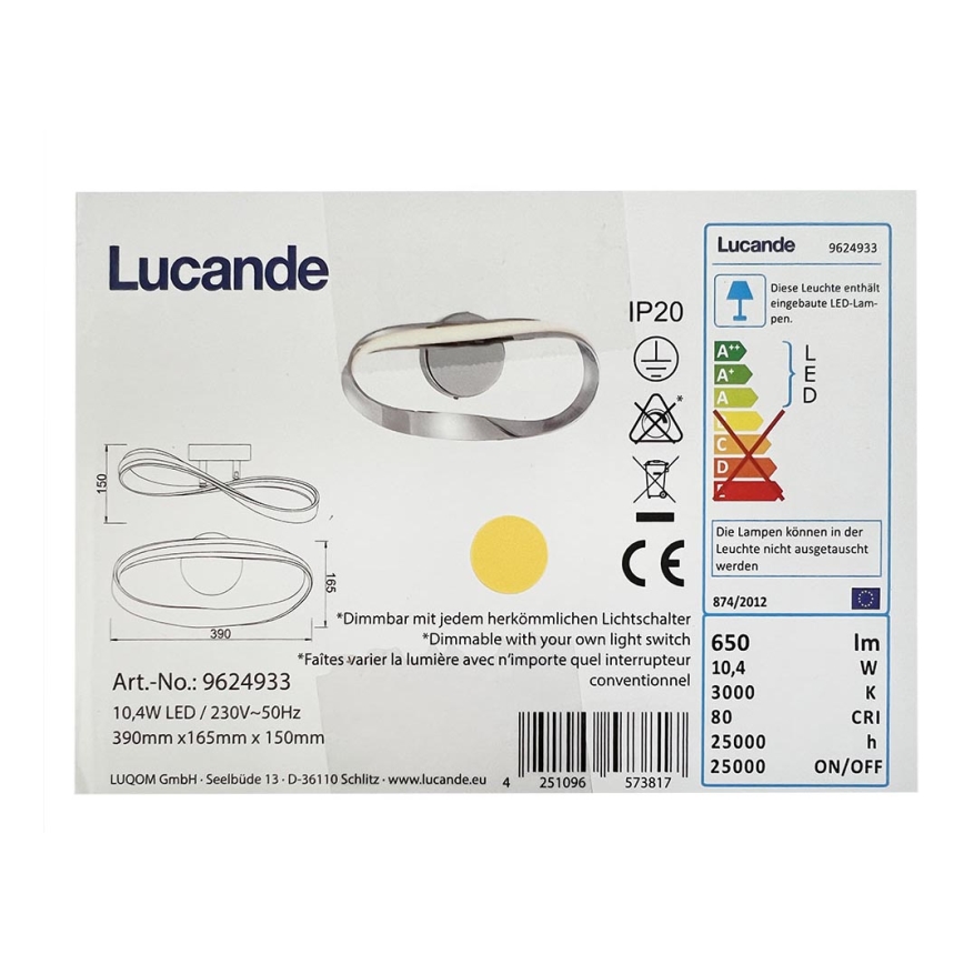 Lucande - Applique LED XALIA LED/10,4W/230V