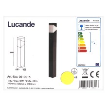 Lucande - Lampada da esterno KARIN 1xE27/9W/230V IP44