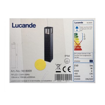 Lucande - Lampada da esterno LED NICOLA LED/7W/230V IP54
