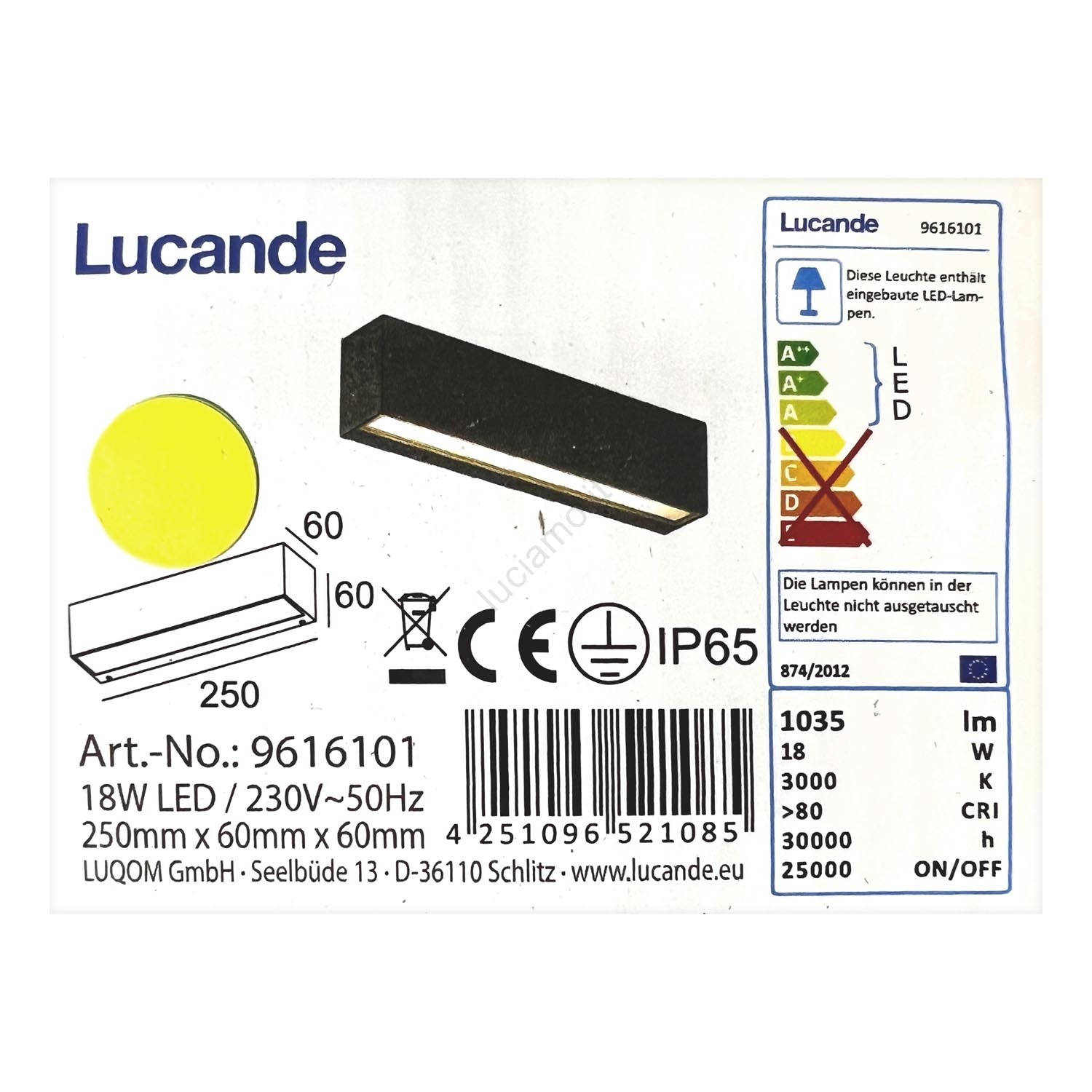 Lucande - Lampada da terra LED dimmerabile PARTHENA LED/29,1W/230V