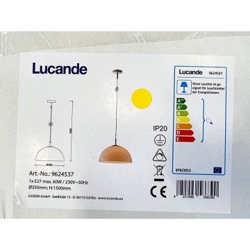 Lucande - Lampadario a filo LOURENCO 1xE27/60W/230V