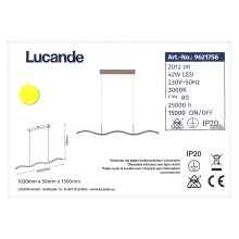 Lucande - Lampadario a sospensione con filo LED dimmerabile BRAMA LED/42W/230V
