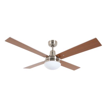 Lucci Air 210334 - Ventilatore da soffitto AIRFUSION QUEST 1xE27/60W/230V legno/cromo + telecomando