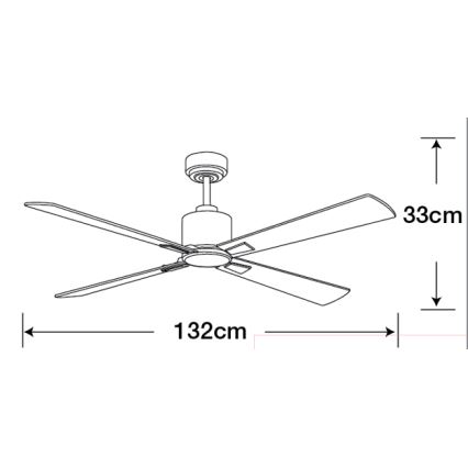 Lucci Air 210520 - Ventilatore da soffitto AIRFUSION CLIMATE legno/cromo opaco + telecomando