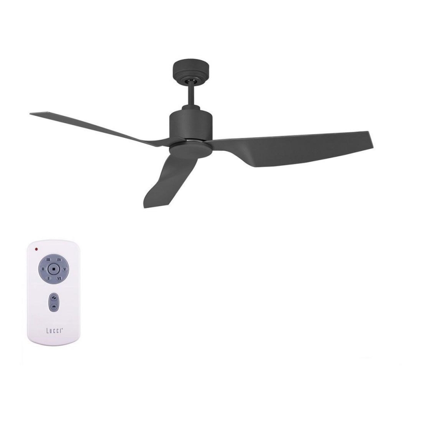 Lucci Air 210527 - Ventilatore da soffitto AIRFUSION CLIMATE II nero + telecomando