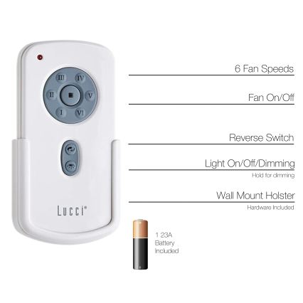 Lucci Air 21052TRS - Telecomando per ventilatori CLIMATE, RADAR, FRASER 1x23A