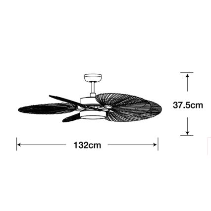 Lucci Air 210655 - Plafoniera LED BALI 1xGX53/18W/230V marrone + telecomando