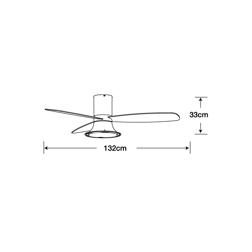 Lucci Air 210661 - Ventilatore da soffitto dimmerabile a LED FLUSSO 1xGX53/18W/230V legno/bianco + telecomando