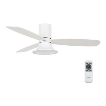 Lucci Air 210661 - Ventilatore da soffitto dimmerabile a LED FLUSSO 1xGX53/18W/230V legno/bianco + telecomando