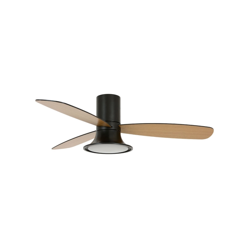 Lucci Air 210662 - Ventilatore da soffitto dimmerabile a LED FLUSSO 1xGX53/18W/230V legno/nero + telecomando