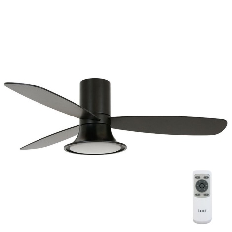 Lucci Air 210662 - Ventilatore da soffitto dimmerabile a LED FLUSSO 1xGX53/18W/230V legno/nero + telecomando