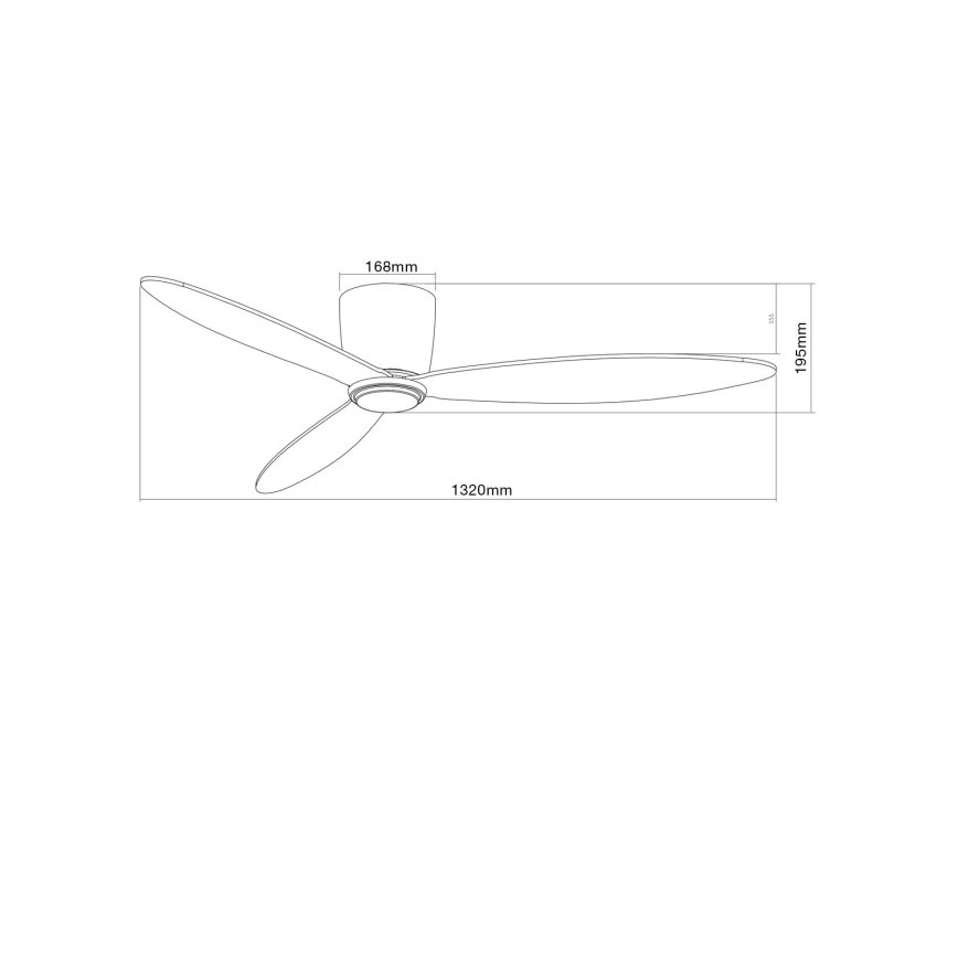 Lucci Air 212870 - Ventilatore da soffitto AIRFUSION RADAR legno/bianco + telecomando