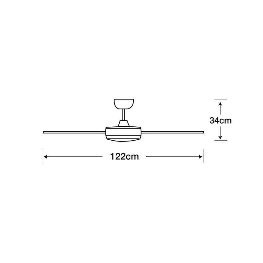 Lucci air 212898 - Ventilatore da soffitto dimmerabile a LED MOONAH 1xGX53/21W/230V bianco + telecomando